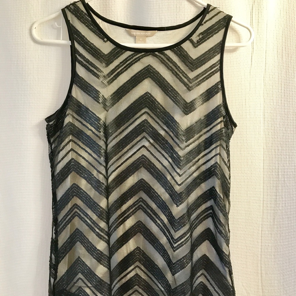 Banana Republic Sequin Chevron Top